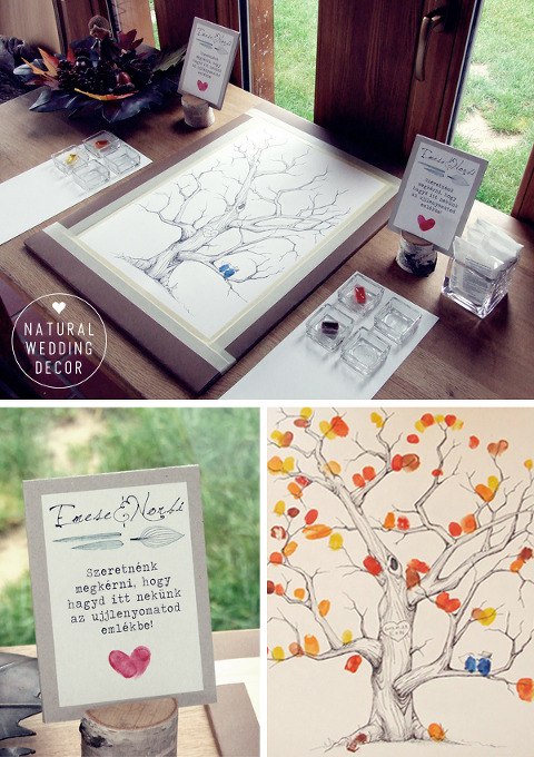 Natural Wedding Decor - wood, tree slice, hot wine, cardboard, rope, succulents, autumn, rustic, roasted chestnuts