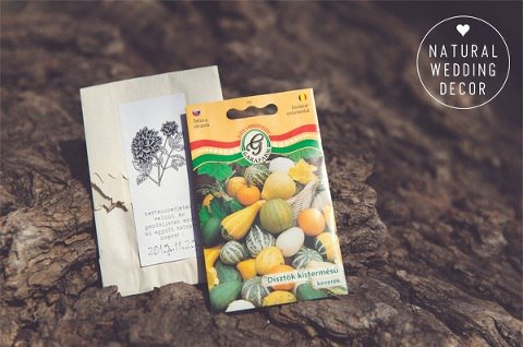 Natural Wedding Decor - wood, tree slice, cardboard, rope, succulents, autumn, rustic, seeds