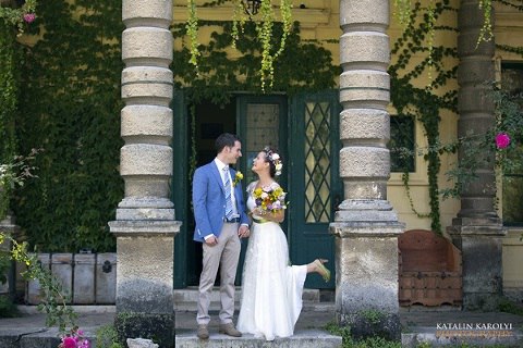 Natural Wedding Decor - rustic, tree slice, crepes party, green, white