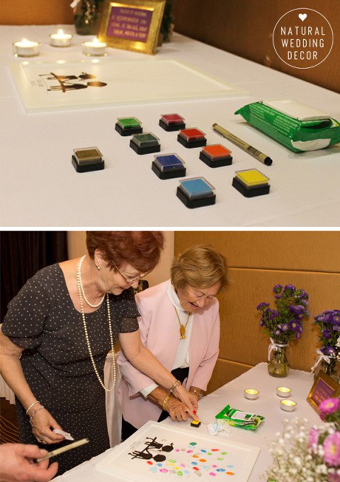 Natural Wedding Decor - colors, gold, sport, playful, pingpong, fingerprint