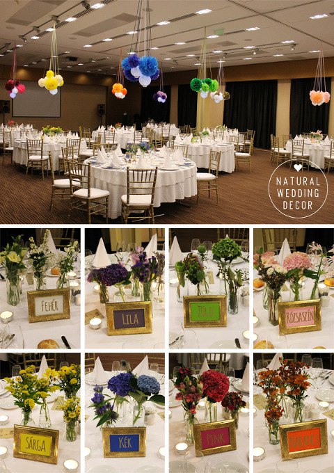 Natural Wedding Decor - colors, gold, sport, playful, pingpong