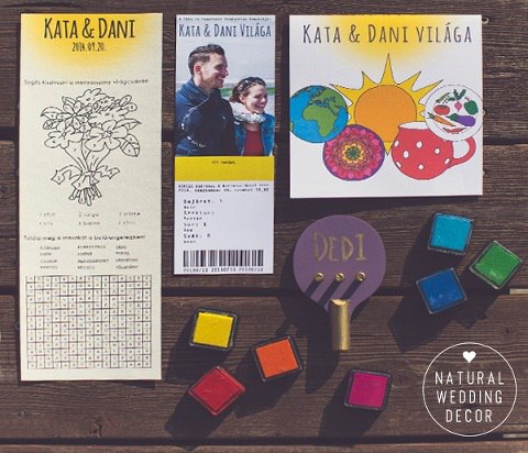 Natural Wedding Decor - colors, gold, sport, playful, pingpong, shooting, seating, ticket