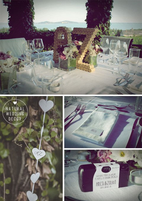 Natural Wedding Decor - winyard, cork, white, teddy bear, Winnie the Pooh, heart