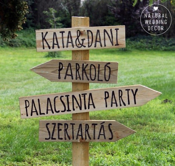 Natural Wedding Decor - rustic, board
